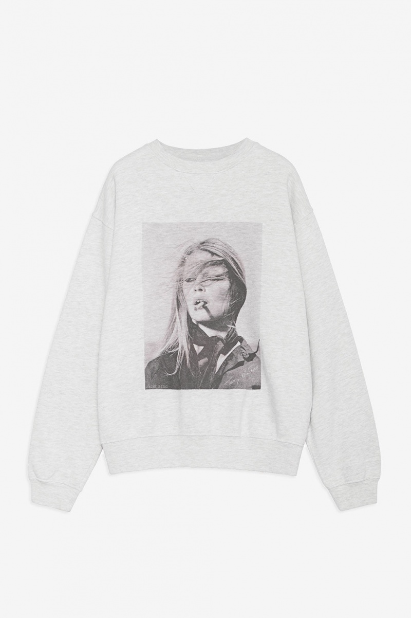 Sweat Anine Bing Ramona AB x TO x BRIGITTE BARDOT Grise Femme | YYU-5604928